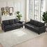 84'' Corduroy Upholstered 3-Seater Sofa Set of 2