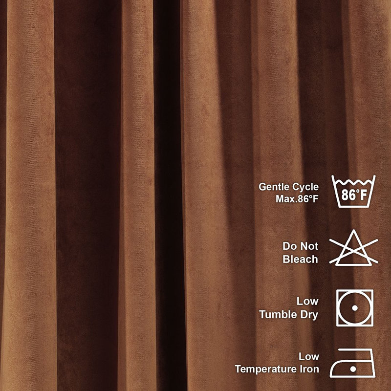 Room Darkening Single Curtain Panel, Bronze, 130 W x 450 D cm