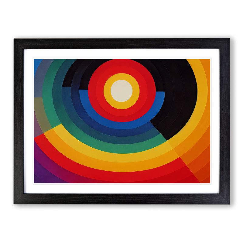 Effervescent Abstract - Single Picture Frame Print, Black Frame, 46cm H x 64cm W x 2cm D