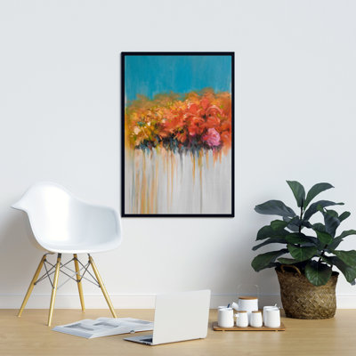 Orange Flowers Bundle Print On Canvas
