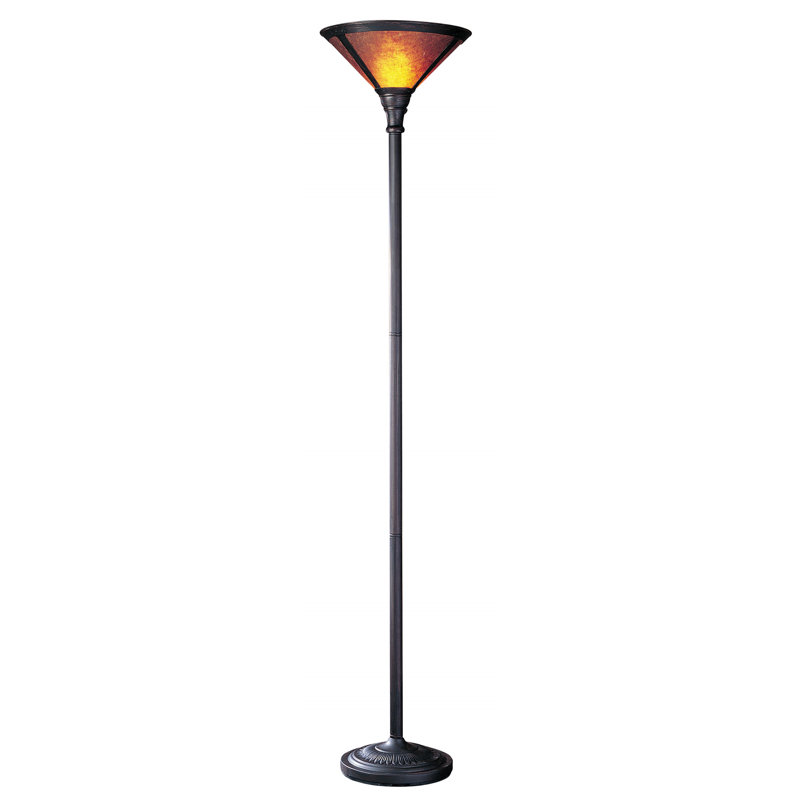 Hein 71'' Brown Torchiere Floor Lamp