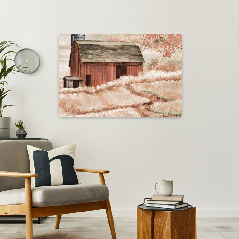 Paysage de campagne contemporain II, H 24 po x l 36 po