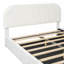 Lit plateforme tapissier grand avec système de rangement hydraulique Teddy