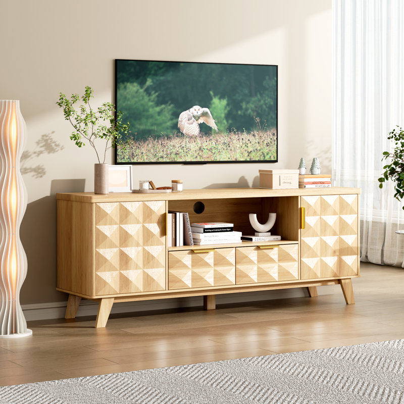 TV Stand for TVs up to 65", Oak