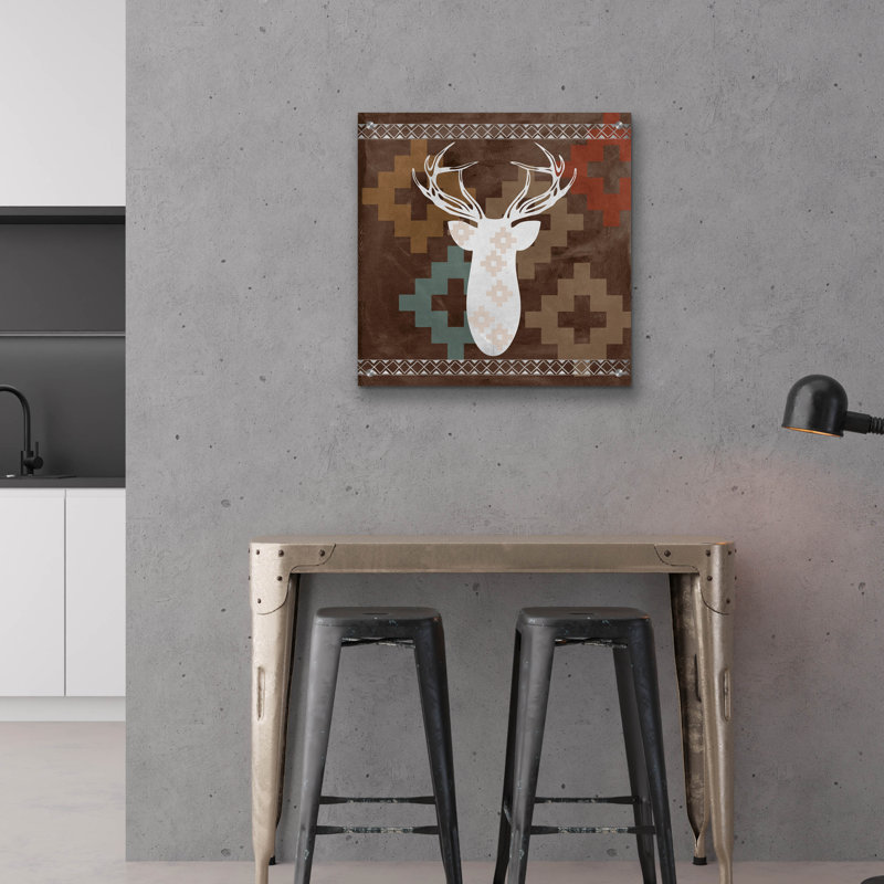 «Deer Rack» par Erin Clark, art mural en verre acrylique, H 24 po x l 24 po x P 0,2 po