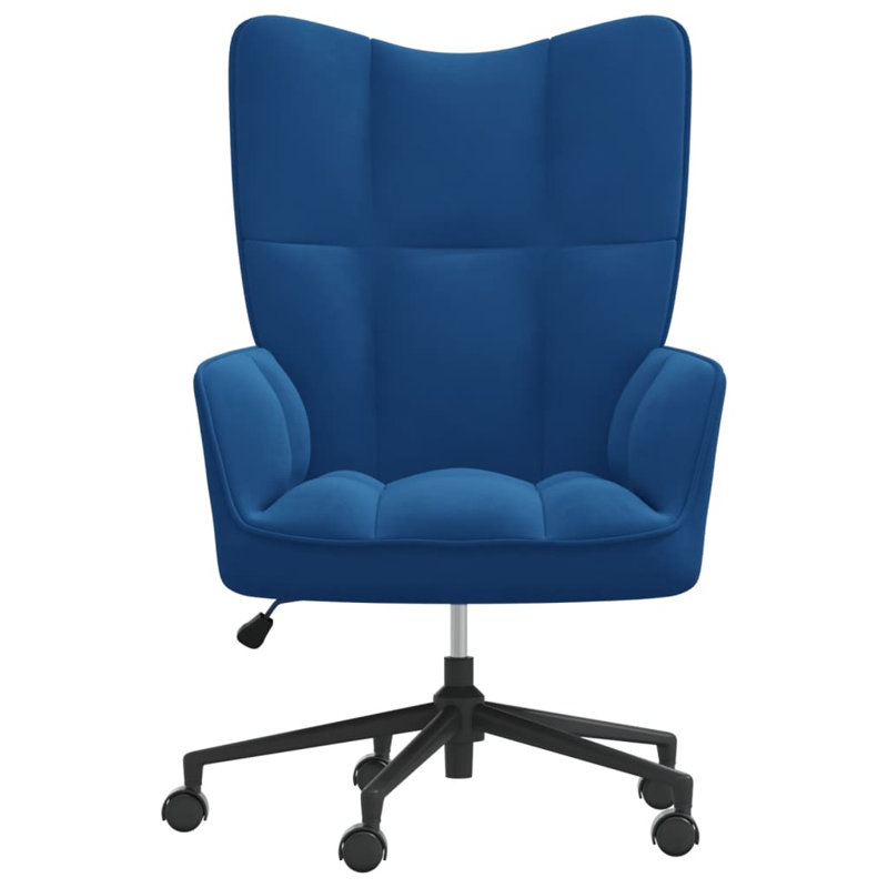 Cheong Upholstered Swivel Armchair, Blue Polyester