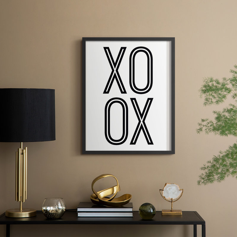«Bold Love I», reproduction encadrée - bois massif, H 11 po x l 9 po, Noir, noir, noir, noir