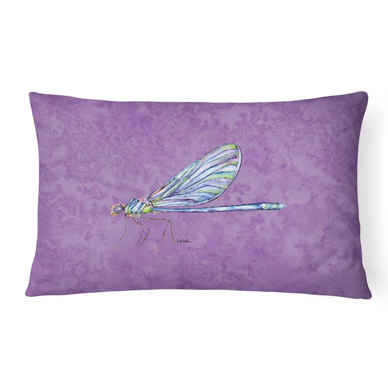 Dragonfly Outdoor Reversible Throw Pillow