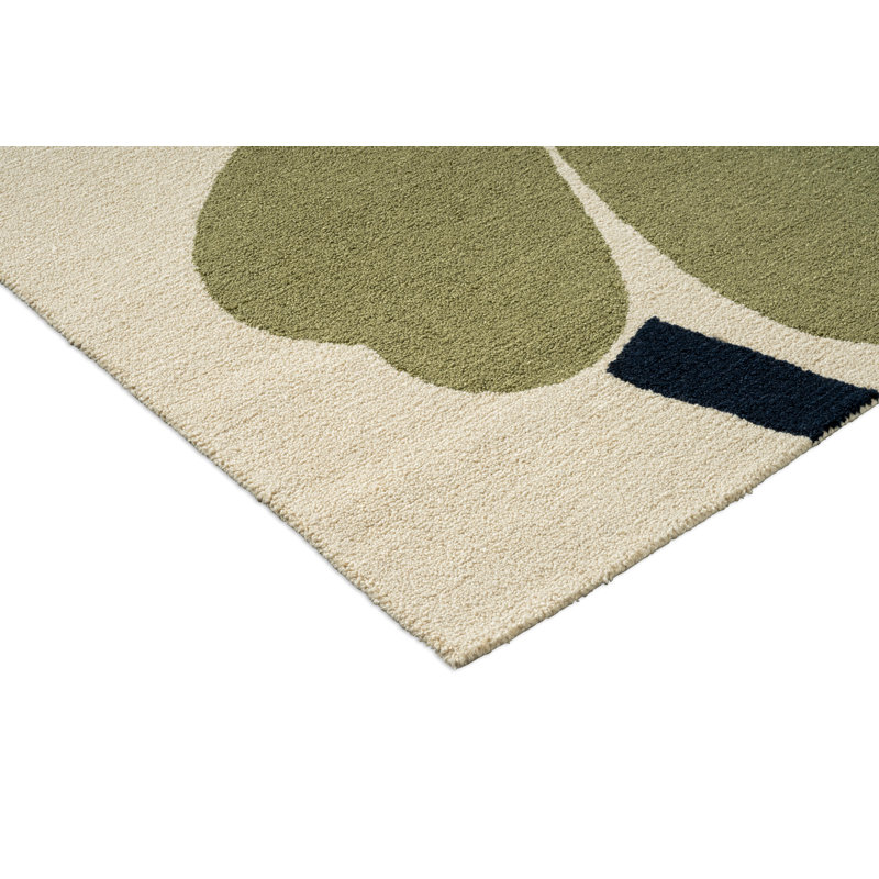 Unikko Anniversary Honey | 433001, Rectangle 4'7" x 6'7", Dusty Green