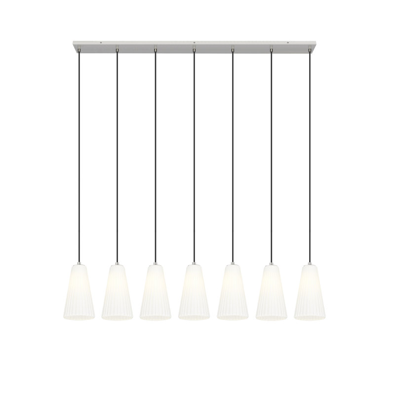 Farrell 5 Light Linear Chandelier, Brushed Nickel, 11'' H x 6'' W x 54'' D