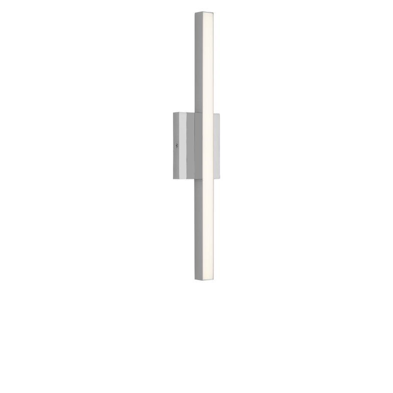 Meuble-lavabo à DEL, H 4,5 po x l 24 po x P 2,25 po, Chrome chrome