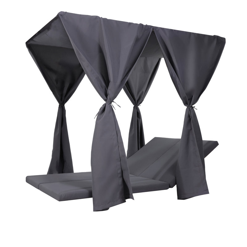 KENZIE DAYBED CUSHION & CURTAINS, Dark Gray