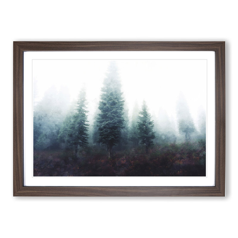 Fire Tree Forest Vol.1 - Framed Print, 27cm H x 36cm W x 2cm D, Walnut Framed