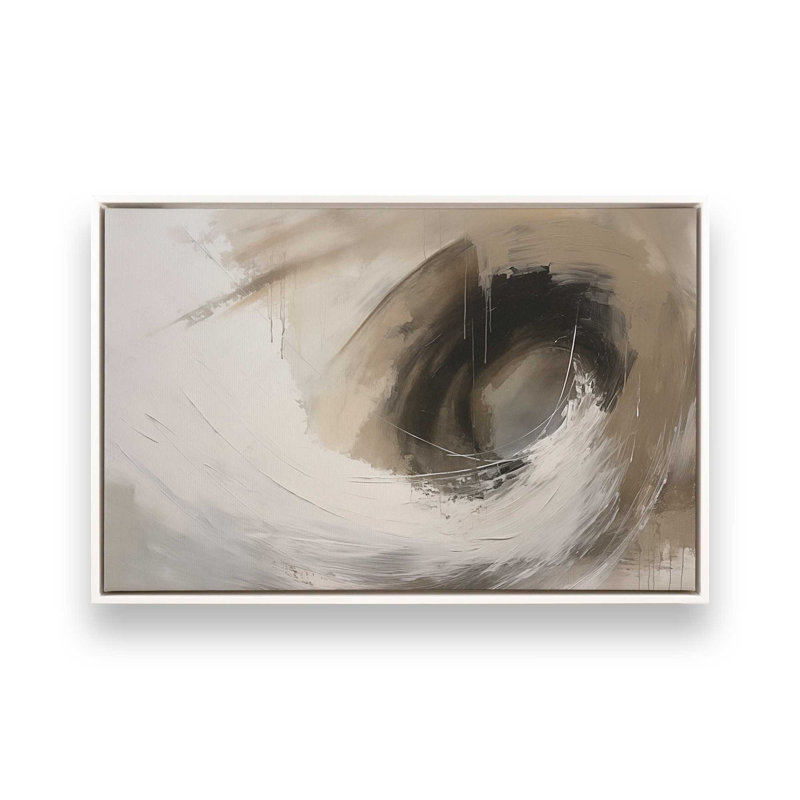 Impression sur toile Taupe tornade, H 12,75 po x l 18,75 po x P 1,75 po, Cadre flottant blanc opaque