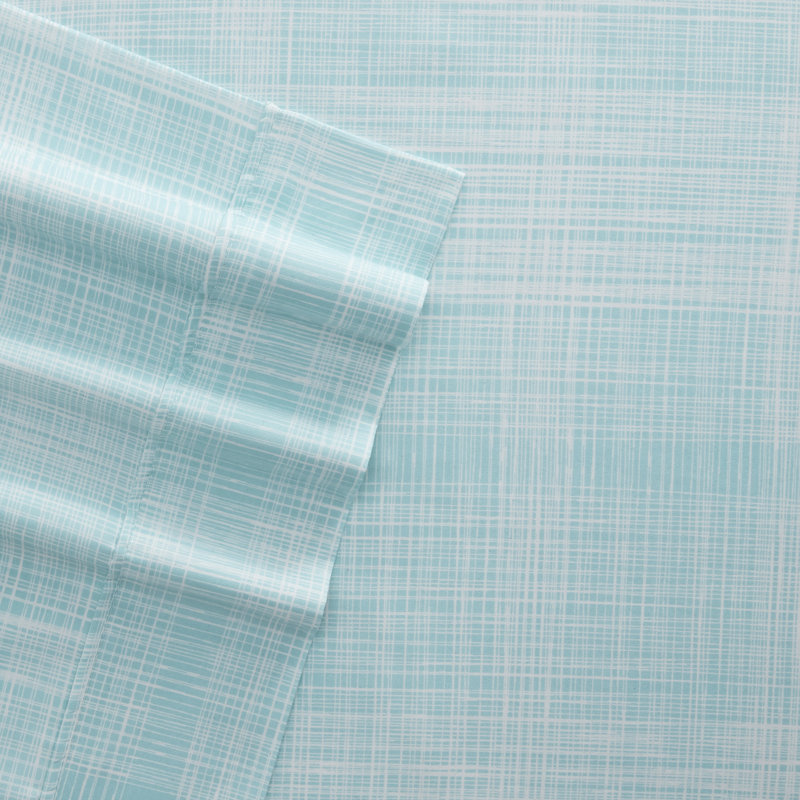 Aqua Twin Microfiber Wrinkle-Proof Bedding Set