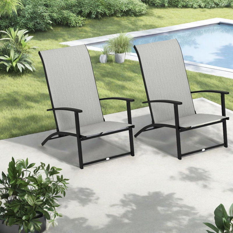 Ensemble de 2 chaises d'extérieur pliantes
