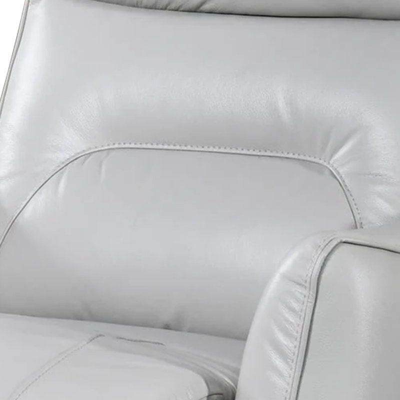 Fauteuil inclinable électrique Teren, cuir taupe riche, mousse, Taupe
