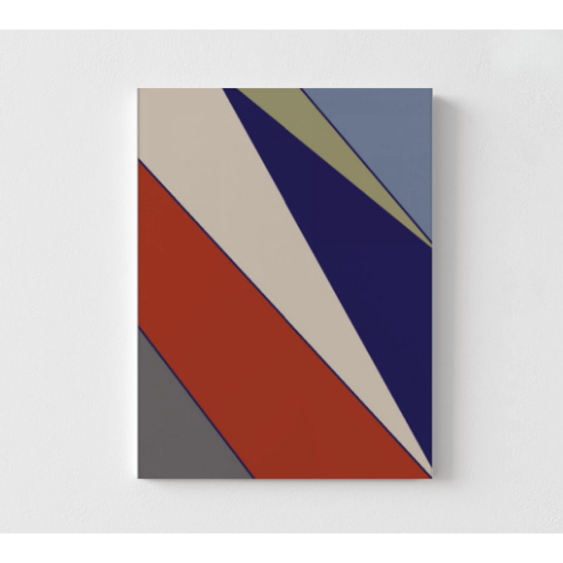 «Color Blocks 05» par Artographie Studio, art mural de bureau géométrique, cadeau pour décoration de chambre de mari, art mural simple couleur