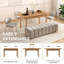 Extendable Dining Table With Large Tabletop, Kitchen Wood Desk With 4-8 Seats, Space Saving, Wood-858507610-861761886