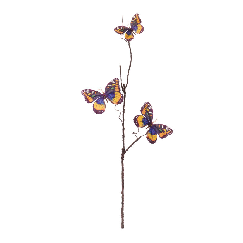 Brindille papillon, Mauve / jaune