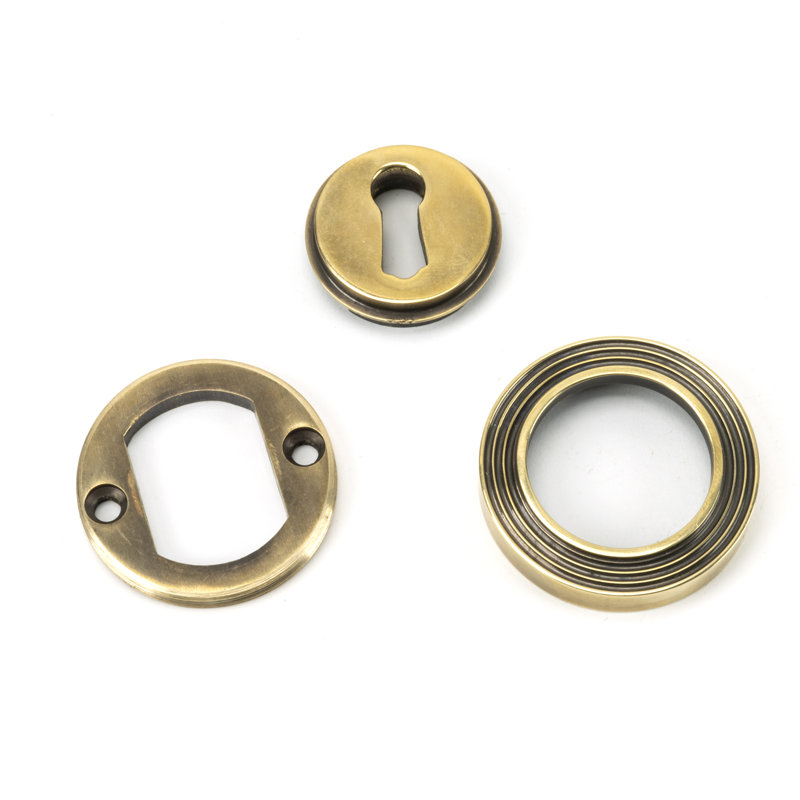 Escutcheon Door Accessory, Aged Brass
