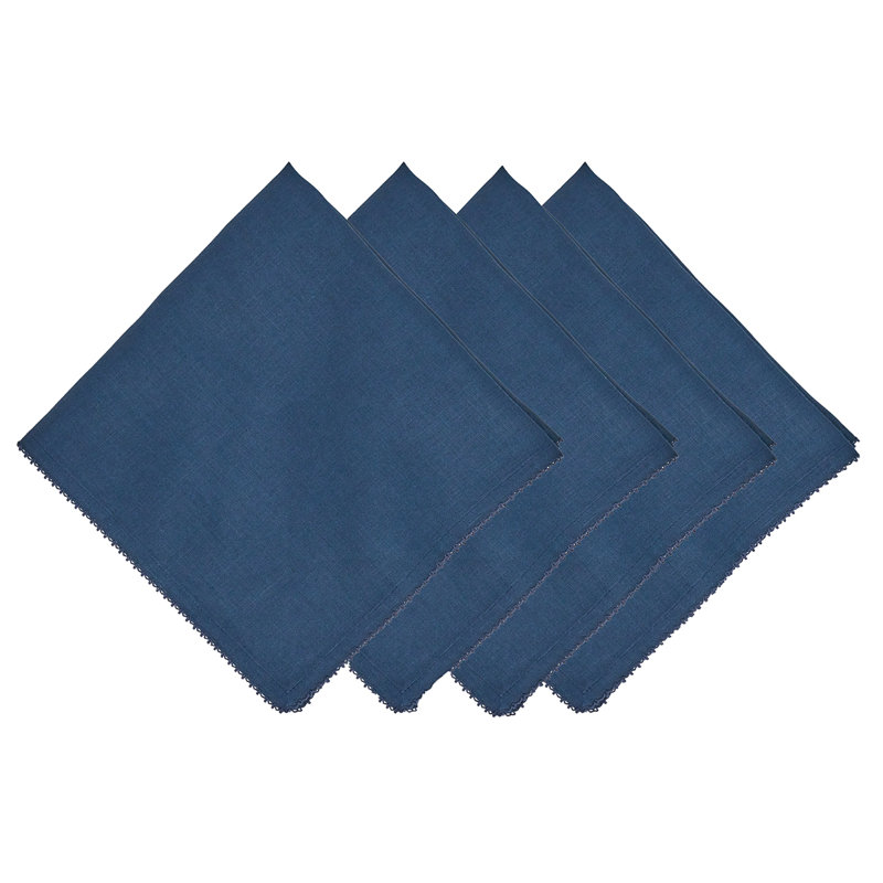 Berry Scallop Napkin, Navy