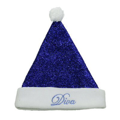 Accessoire de déguisement de père Noël adulte unisexe bleu et blanc 21 po Diva Shimmering