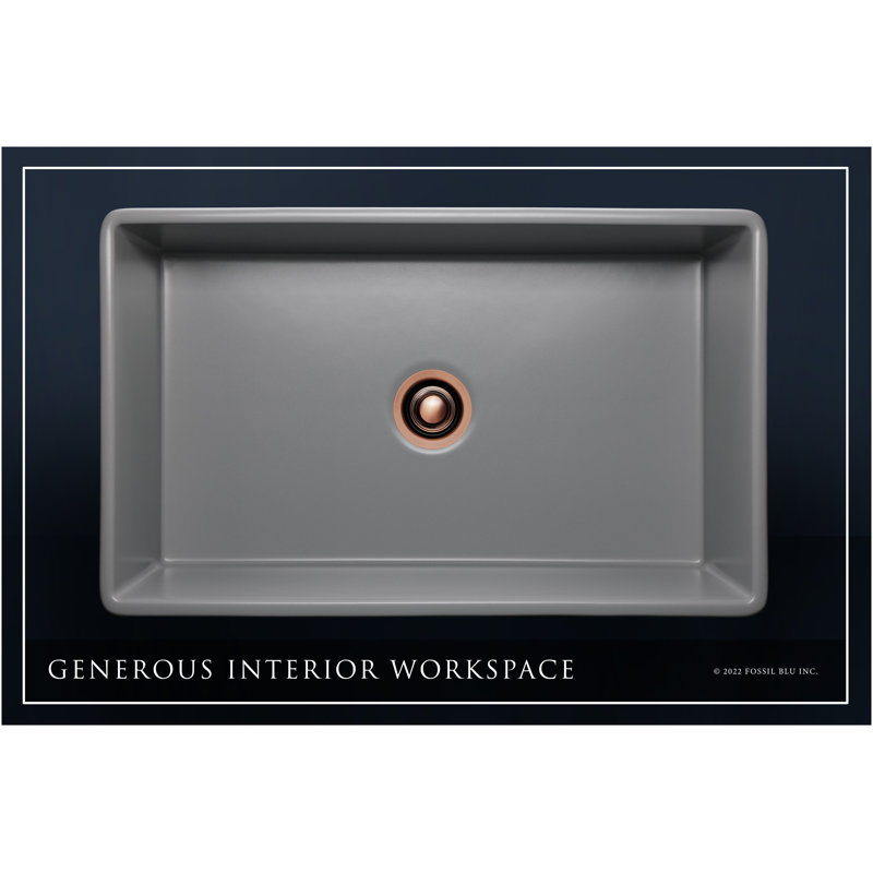Luxury 33" L x 20" W Dual Mount Kitchen Sink with Basket Strainer, Antique Copper Accessories