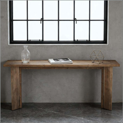 Extra Long Wood Console Table, Multifunctional Entryway Foyer Table Slim Sofa Table for Home