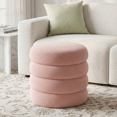 16.1"Wide Modern Boucle Upholstered Storage Ottoman