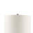 Triangular Ceramic And Wood Table Lamp