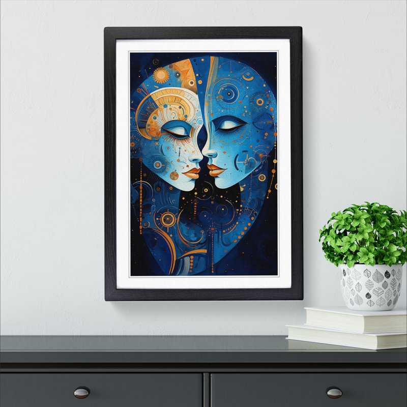 Single Picture Frame Print on Wood, Black Framed, 46cm H x 34cm W