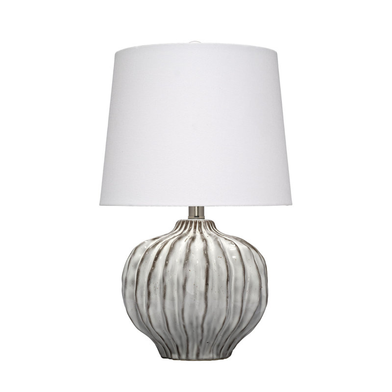 Reef Ceramic Table Lamp with Linen Shade