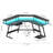 Lockmer 55'' L-Shape Gaming Desk with Power Outlets & LED Light