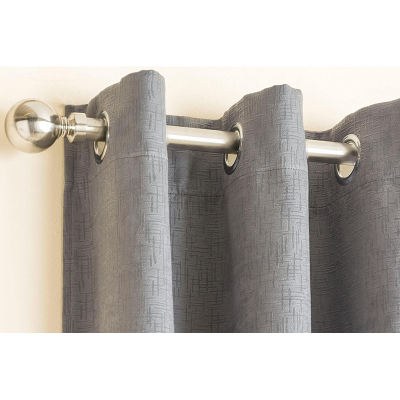 Biller Eyelet Thermal Light Reducing Curtain, Grey, 168cm Width x 183cm Drop