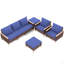 Ensemble de meubles d'extérieur en osier avec coussins amovibles et conception ergonomique pour divers espaces