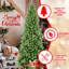 Arbre de Noël de 4 pi, 424 pointes, matériau Pe +, conception à charnières, installation rapide, support solide, petits espaces, appartements, branches festives minces et réalistes, assemblage rapide, vestibules, espaces,