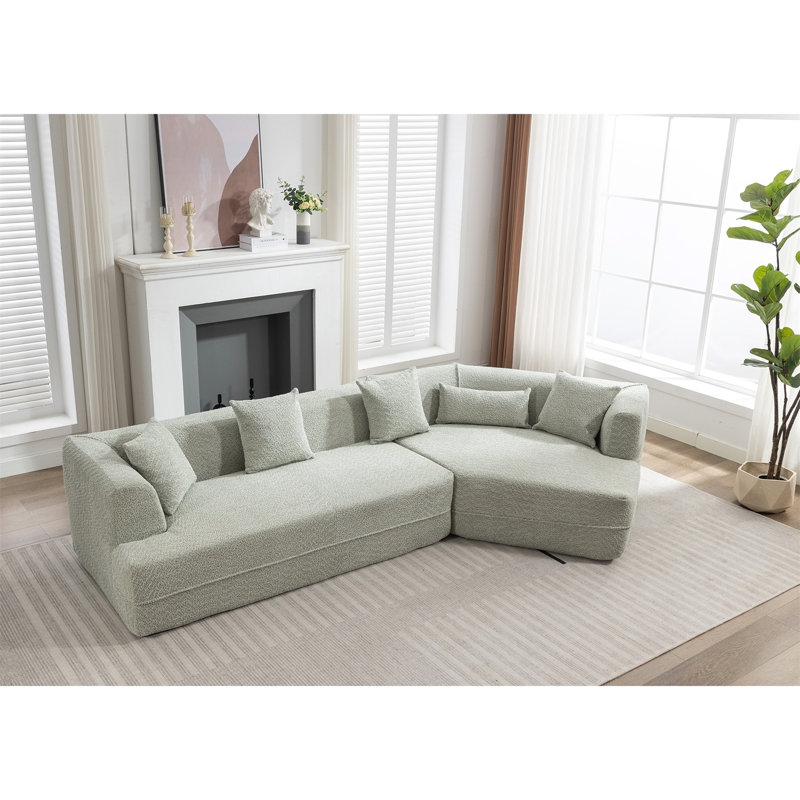 Canapé modulaire Elijus, Tissu vert