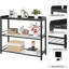 Console moderne étroite avec chicane et tablettes en grille métallique, canapé multifonctionnel pour salon, couloir, chambre à coucher ou bureau-1083646744
