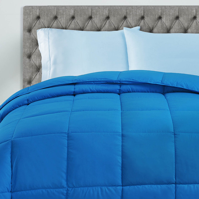 Aster Blue Twin Reversible Down Alternative Microfiber Comforter