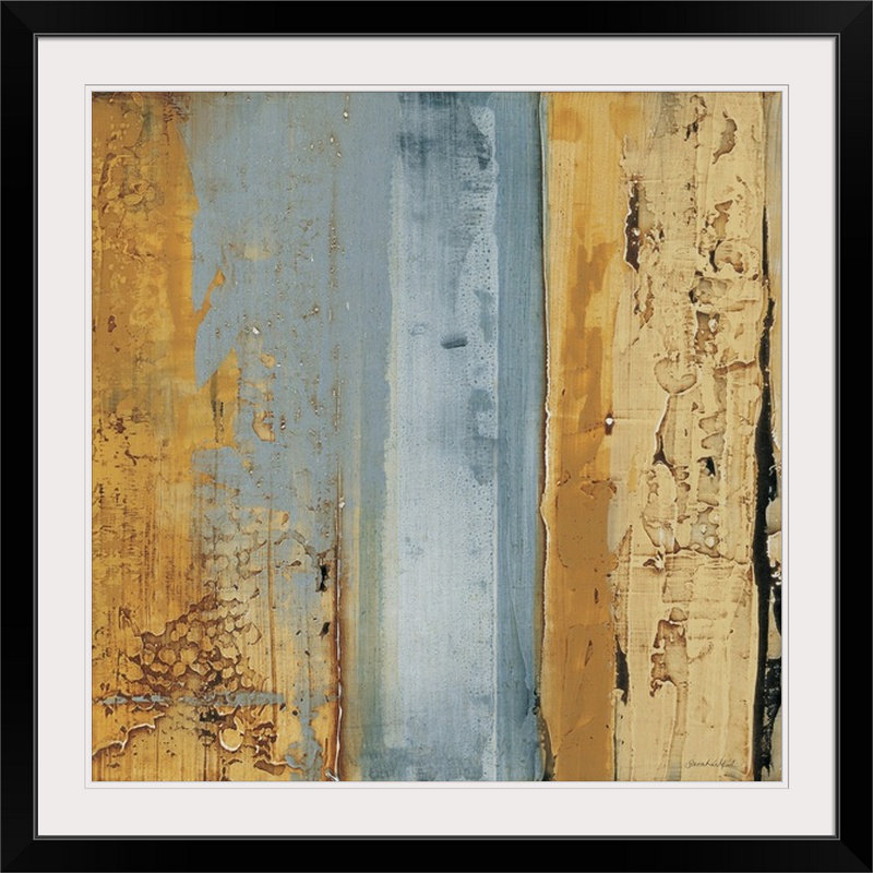 « overlay ii » par sarah west, reproduction d’art Ochre, Blue, H 35 po x l 35 po, Toile
