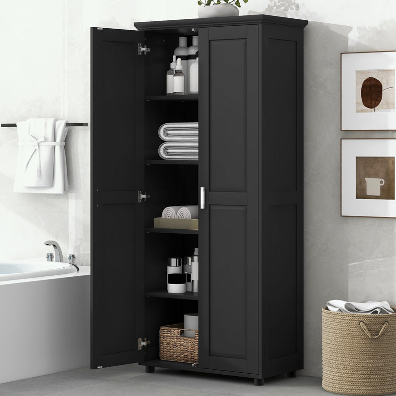 Storage Cabinet with Two Doors and Adjustable Shelf