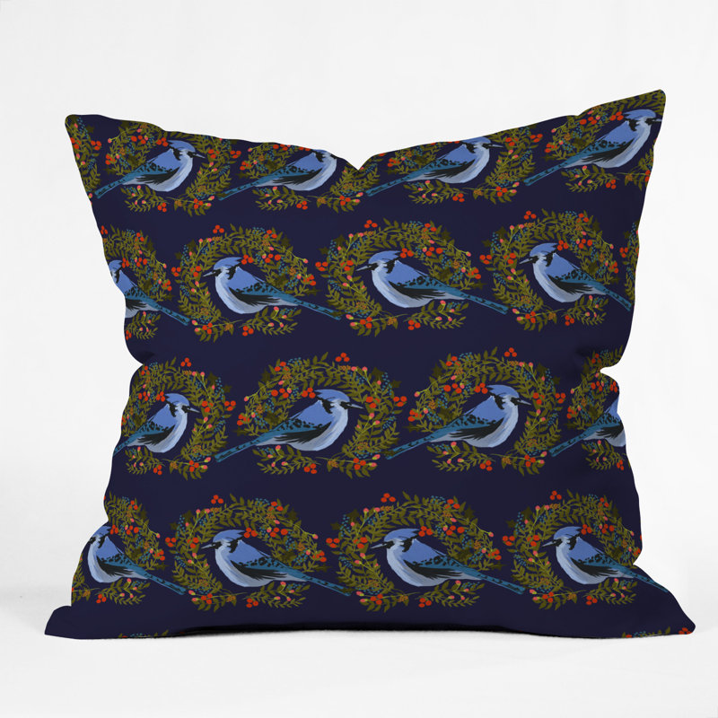 Jay Wreaths Indoor/Outdoor Throw Pillow