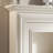 Beige Solid Wood Freestanding Fireplace