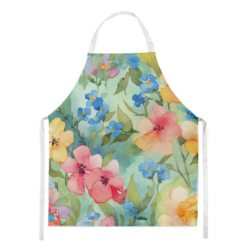 Iris du Tennessee en tablier aquarelle, Rose / bleu Alaska Forget-me-nots
