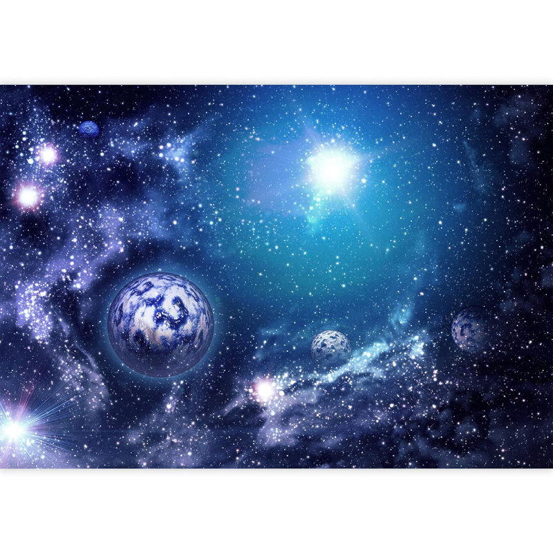 Planet In Outer Space Galaxy Border, 100" L x 144" W