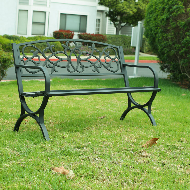 Banc de jardin en métal Darrika