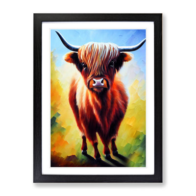 The Amazing Highland Cow - Single Picture Frame Painting
