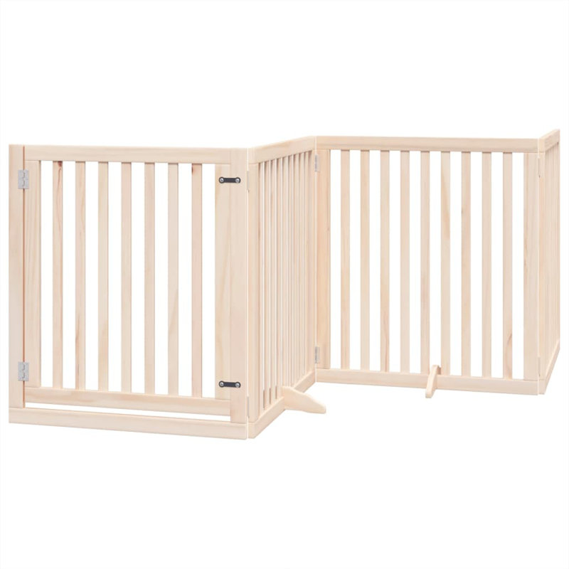 Mignonette Solid Wood Dog House Door, 90cm H x 800cm W x 2cm D, Beige