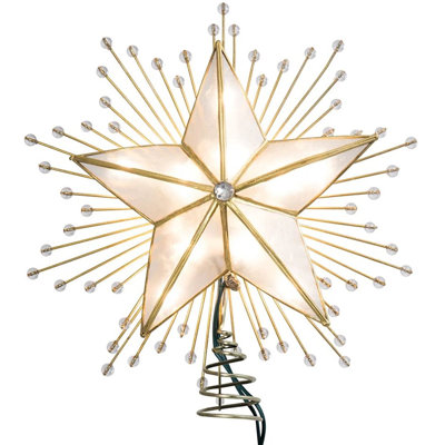 10'' Metal Lighted Tree Topper